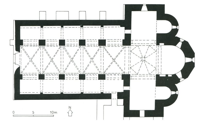 leoncel drome plan eglise abbatiale la nef fut édifiée après le bloc oriental
