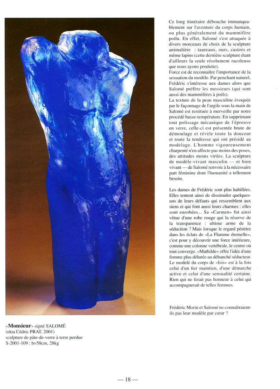 sculptures pate de verre salome MONSIEUR