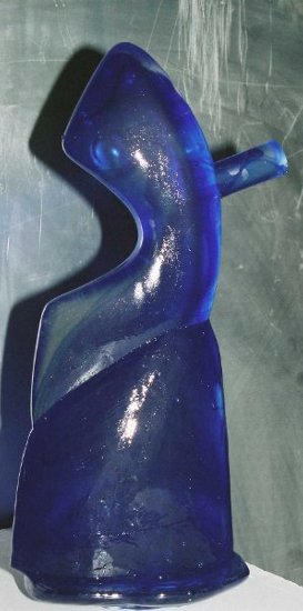 Envol bleu en verre optique de Lucien WERCOLLIER 1999