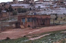 Jerash Jordanie maison toit terrasse beton neige